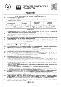 Exame de Advocacia Transpetro 2023.2: 70 Quest&otilde;es Objetivas + 2 Discursivas