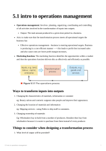 Introduction to Operations Management