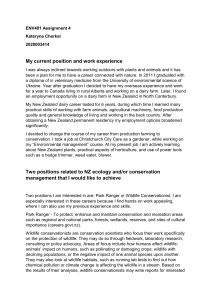 ENV401 Assignment 4: Conservation Career Goals