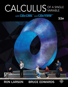Calculus of a Single Variable 11th Edition by Larson and Edwards