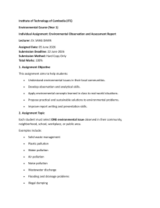 Environmental Observation Assignment ITC