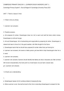 Cambridge Primary English 5 Unit 1 Answers
