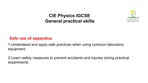 CIE Physics IGCSE Lab Safety: Safe Use of Apparatus