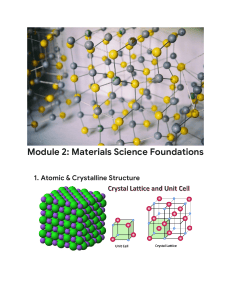 Materials Science Foundations Module 2