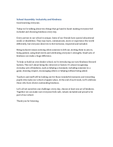 School Assembly Script: Inclusivity and Kindness