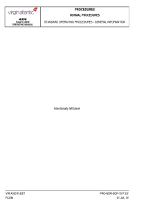 Virgin Atlantic A350 Flight Crew SOP Manual