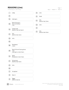 REASONS (Live) Song Chart by The Belonging Co