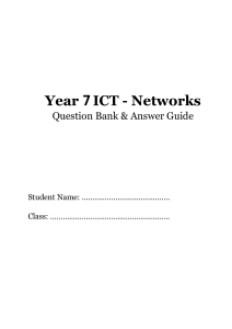 Year 7 ICT Networks Question Bank & Answers
