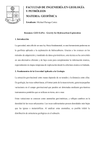Resumen: Gravedad para Exploraci&oacute;n de Hidrocarburos