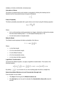 Weibull's Model Homework: Stress & Failure Probability