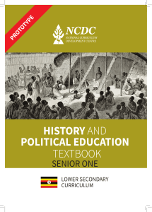 History and Political Education Textbook Senior One Lower Secondary