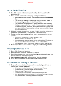 AI Usage Guidelines: Acceptable vs. Unacceptable Practices