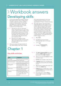 Cambridge IGCSE & O Level Economics Workbook Answers