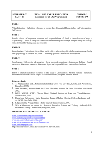 Value Education Syllabus (23UVALG57)