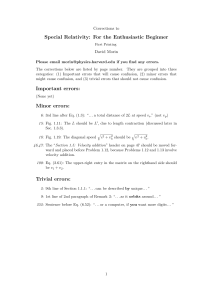 Corrections to Special Relativity: For the Enthusiastic Beginner