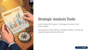 Ansoff's Matrix & PEST Analysis Guide