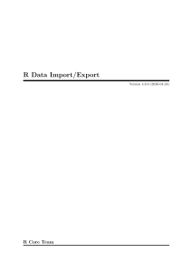 R Data Import/Export Manual: Guide to Importing & Exporting Data in R
