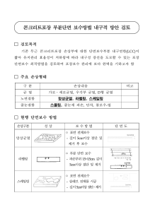 콘크리트포장 부분단면 보수방법 내구성 방안 검토