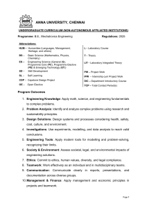 Anna University Mechatronics Engineering Curriculum 2025