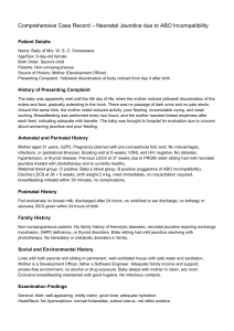 Neonatal Jaundice Case: ABO Incompatibility