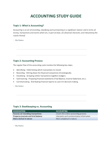Accounting Study Guide: Basics & Process