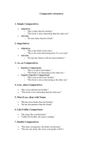 Comparative Structures in English Grammar