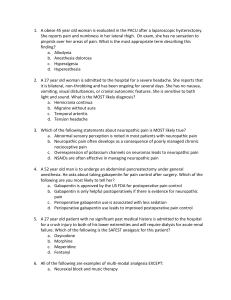 Medical Pain Management Quiz