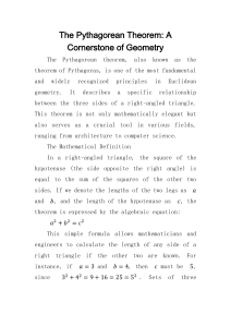 The Pythagorean Theorem: A Cornerstone of Geometry