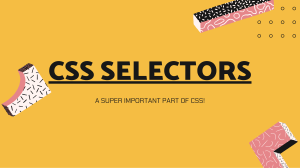 CSS Selectors: A Guide to Web Styling Basics