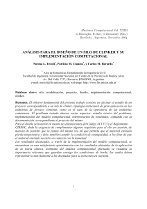 An&aacute;lisis y Dise&ntilde;o Computacional de un Silo de Clinker