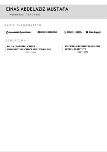EINAS ABDELAZIZ MUSTAFA - Mathematics Teacher Resume