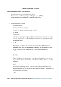 Pr&aelig;sentationsstruktur: Analyse af norsk litteratur