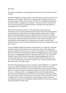 AI's Impact on Formal & Non-Formal Training