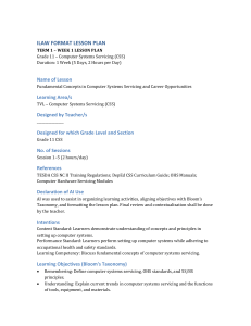 Grade 11 CSS Lesson Plan: Fundamental Concepts
