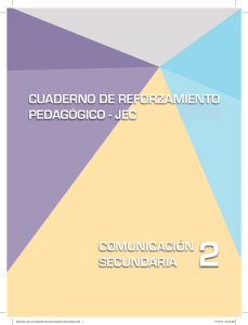 Cuaderno de Refuerzo Pedag&oacute;gico JEC Comunicaci&oacute;n Secundaria 2