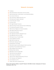 Network+ Acronyms List