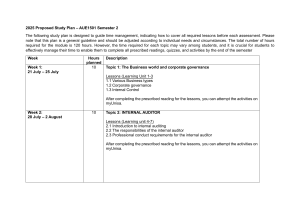 2025 AUE1501 Semester 2 Study Plan