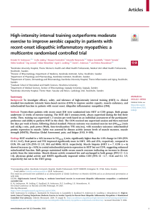 HIIT vs Moderate Exercise in IIM: Aerobic Capacity Study