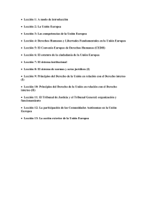 Derecho de la UE: Lecciones y Contenidos