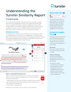 Understanding the Turnitin Similarity Report: A Student Guide