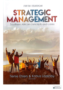 Strategic Management: Southern African Concepts and Cases