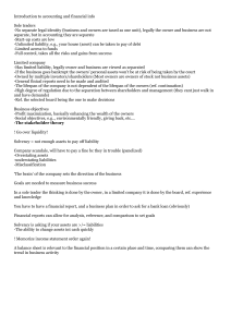 Introduction to Accounting & Financial Info