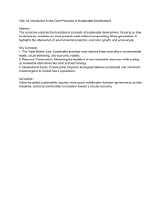 Introduction to Sustainable Development Principles