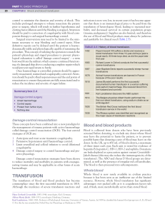 Shock and Blood Transfusion: Basic Principles