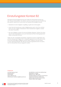 Einstufungstest Kontext B2: Deutsch-B2-Test f&uuml;r Sprachniveau-Einstufung