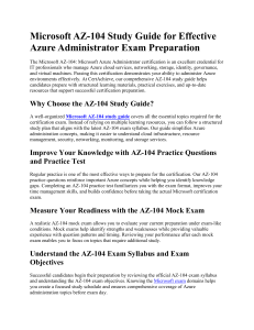 Microsoft AZ-104 Study Guide: Azure Admin Exam Prep