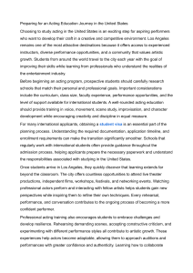 Preparing for Acting Education in the US: A Guide