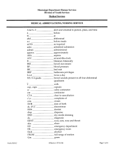 Medical Abbreviations Reference Guide