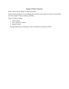 Timber Structures Design: IS 883: 2016