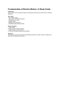 Fundamentals of Electric Motors Study Guide